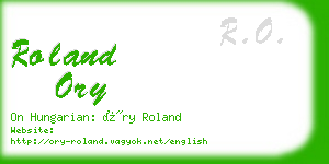 roland ory business card